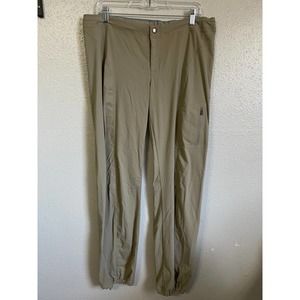 Columbia Khaki Hiking Pants with Zipper Pocket Size 14